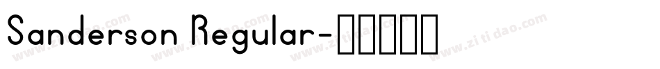 Sanderson Regular字体转换